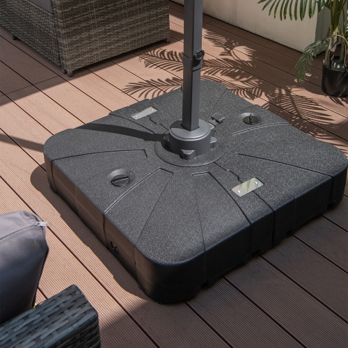 Gymax Patio 200lbs Fillable Cantilever Umbrella Base Heavy-Duty Water-Filled Outdoor