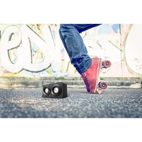 Polaroid PBT3005BK Portable Stereo Bluetooth Wireless Mini Box Speaker - Black