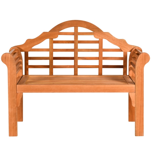 Topbuy Outdoor Wooden Folding Bench Two Person Loveseat Chair Garden Bench