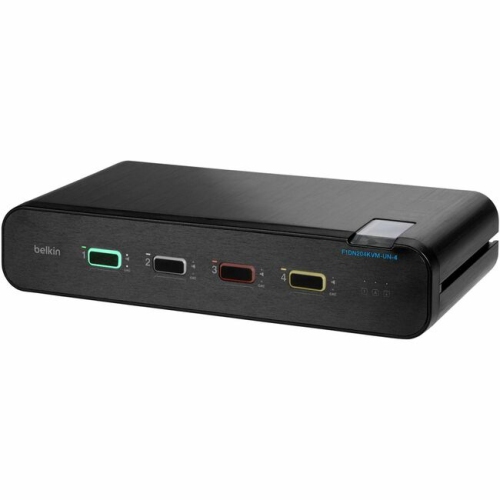 Belkin Universal 2nd Gen Secure KVM Switch, 4-Port Dual Head w/ CAC F1DN204KVMUN4