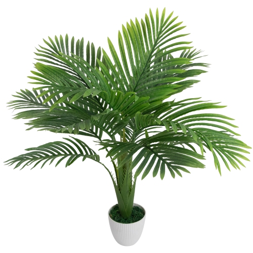 Artificial Areca Palm Tree in a Textured Lined Pot - 36"