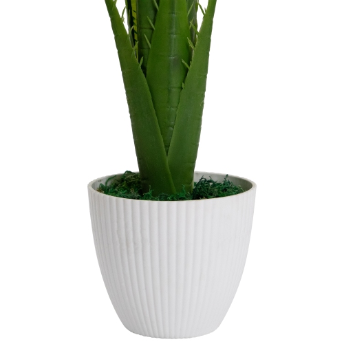 Artificial Areca Palm Tree in a Textured Lined Pot - 36"