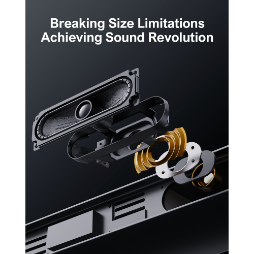 ULTIMEA Nova S40 Sound Bar for TV with Subwoofer, 160W Peak Power, 2.1ch Deep Bass PC Soundbar for Game, Bass Boost, Bluetooth 5.3 TV Sound Bar