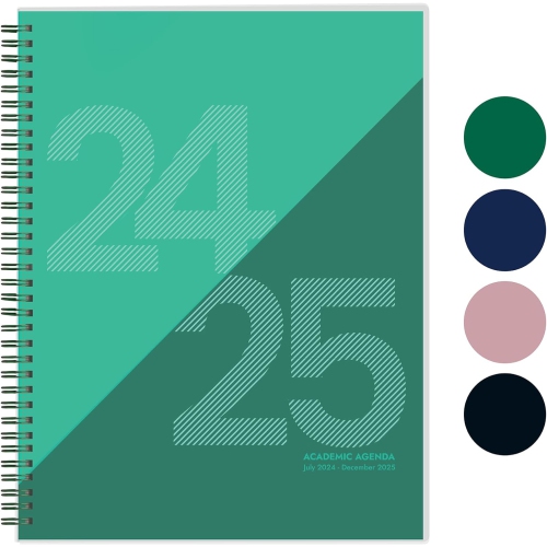 Rileys 2024-2025 18-Month Academic Weekly Planner - Geographic Weekly & Monthly Agenda Planner, Flexible Cover, Notes Pages, Twin-Wire Binding