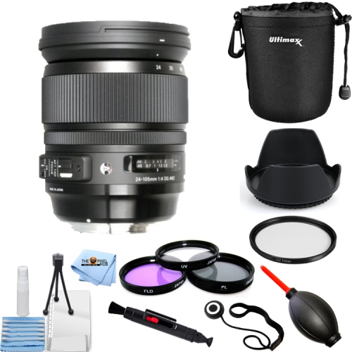 SIGMA  24-105MM F/4 Dg Os Hsm Art Lens for Nikon 635-306 - 10PC Accessory Bundle