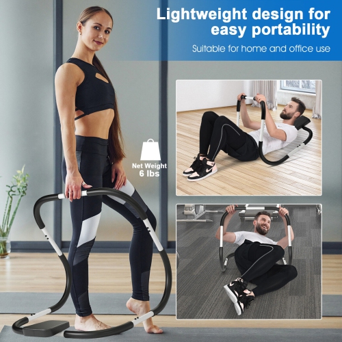 Gymax Portable AB Trainer Fitness Crunch Workout Exerciser w/ Headrest Home Office Gym