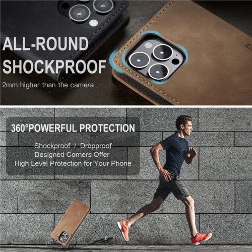 CaseMe for iPhone 14 PRO MAX Wallet Case Soft PU Leather Flip Case Magnetic Stand Flip Protective Cover Leather Case with ID & Credit Card Slots