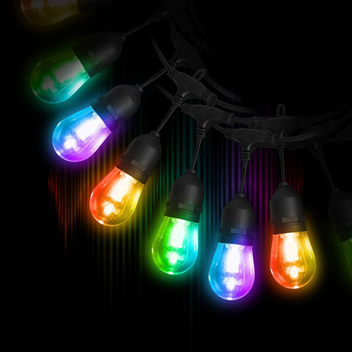 Monster Smart Illuminessence BISTRO+ RGBW+ IC Patio LED String Light - 12 Lights