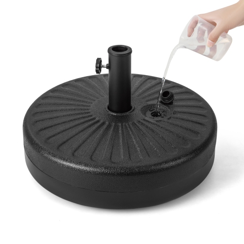 Topbuy Water & Sand Fillable Umbrella Base 20" Round Table Umbrella Stand Base Umbrella Pole Holder