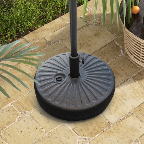 Topbuy Water & Sand Fillable Umbrella Base 20" Round Table Umbrella Stand Base Umbrella Pole Holder