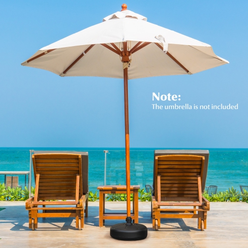 Topbuy Fillable Round Umbrella Base Water & Sand Filled Patio Umbrella Stand Suitable for 1.5" Umbrella Poles