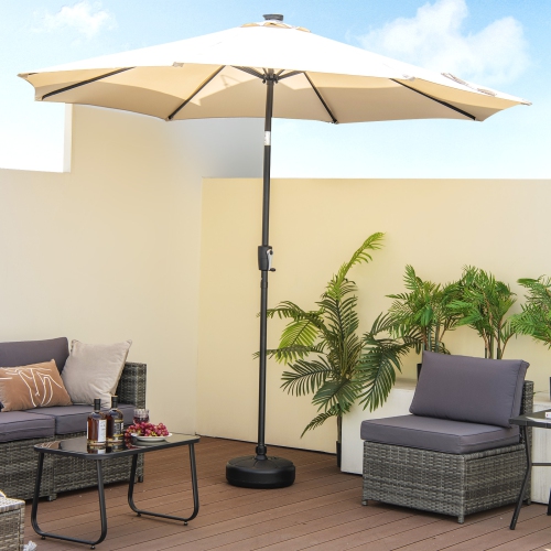 Topbuy Fillable Round Umbrella Base Water & Sand Filled Patio Umbrella Stand Suitable for 1.5" Umbrella Poles