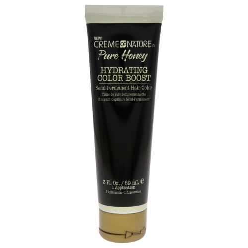 Colorant capillaire semi-permanent hydrate Colour Boost de Pure Honey - Noir jais soyeux par Creme of nature pour unisexe - colorant capillaire 3 oz