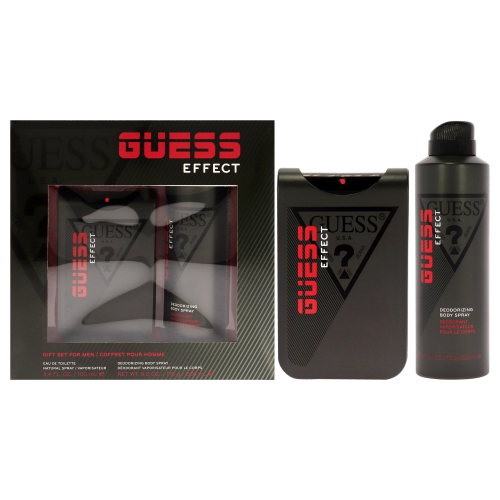 GUESS  Effect By for Men - 2 PC Gift Set 3.4OZ Edt Spray, 6OZ Body Spray