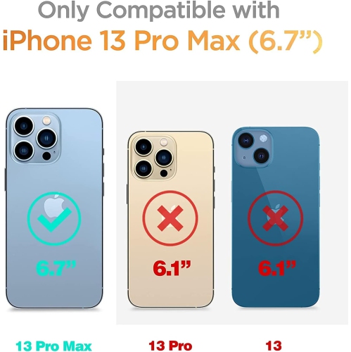 TEDLIN Leather Wallet Case For iPhone 13 PRO MAX Case with Card Holder PU Leather Kickstand Card Slots Case Double Magnetic Clasp and Durable