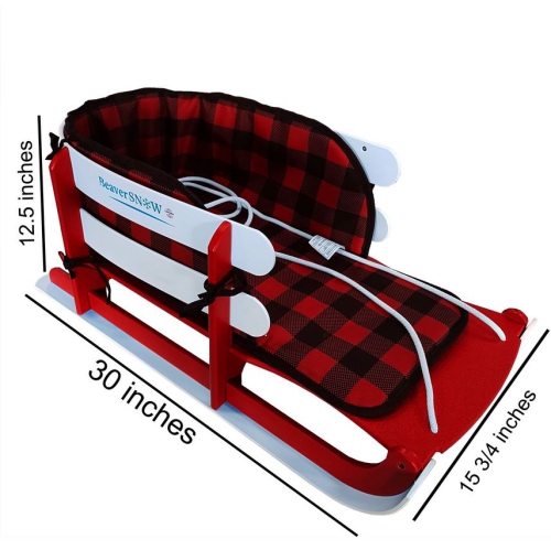 Child Sled Red With Seat Belt - BeaverSnow