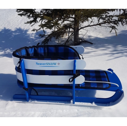 Child Sled Blue With Seat Belt - BeaverSnow