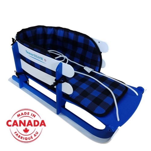 Child Sled Blue With Seat Belt - BeaverSnow
