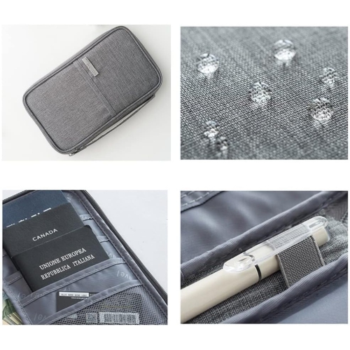 navor Passport / Travel Document Holder, Portable & Foldable Pouch Organizer to Hold Passport, Cell Phone, Tickets, Cards, Boarding Pass, ID, Keys,