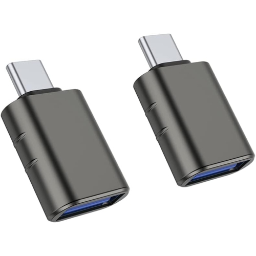 NAVOR  2-Pack USB C to USB 3.0 Adapter Compatible With Macbook Pro 2021, Macbook Air 2020, Ipad Pro 2021 And Other Type C Devices - In Gray