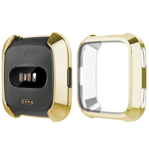 NAVOR  Soft Tpu Plated Screen Protector Cover Case Scratch-Proof All-Around Protective Bumper Shell Compatible With Fitbit Versa Smartwatch Accessories