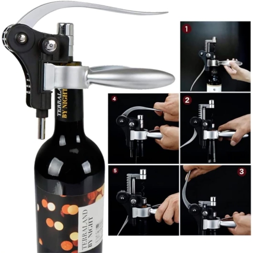 Ensemble d’ouvre-bouteille de vin 2-en-1 avec jeu d’échecs pour amateurs de vin et d’échecs, boîte en bois classique avec plateau d’échecs et 9