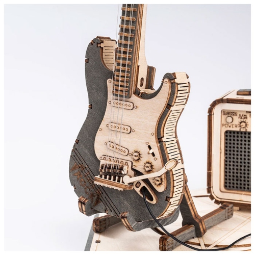 DIY Wood Craft Building Kit - Electric Guitar 3D Wooden Puzzle Arts & Craft Set