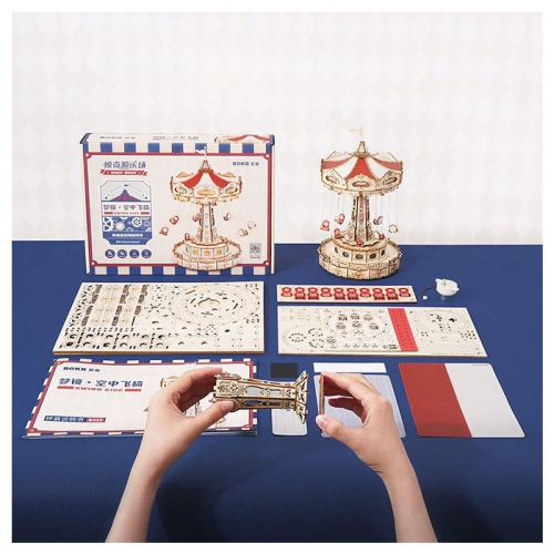 Casse-tête en bois 3D de Mind Games - Ensemble de casse-tête balançoire en bois pour adultes - Casse-tête en bois pour adolescents pour enfants