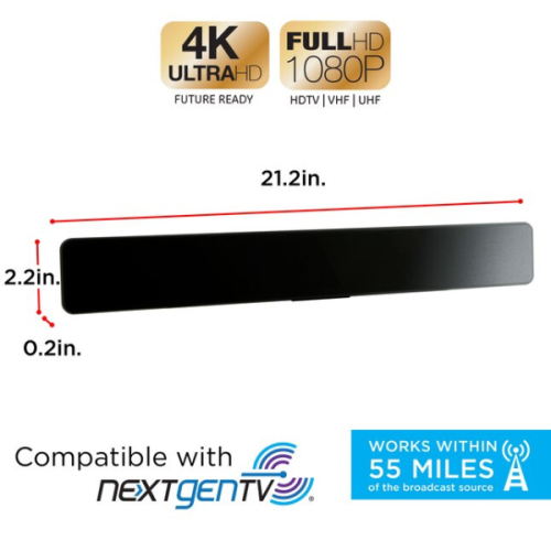 UltraPro Elite 52185 Indoor Bar HD Amplified Antenna