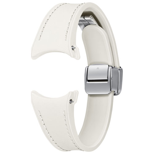 Samsung D-Buckle Vegan Leather Strap for Galaxy Watch - Small/Medium - Cream