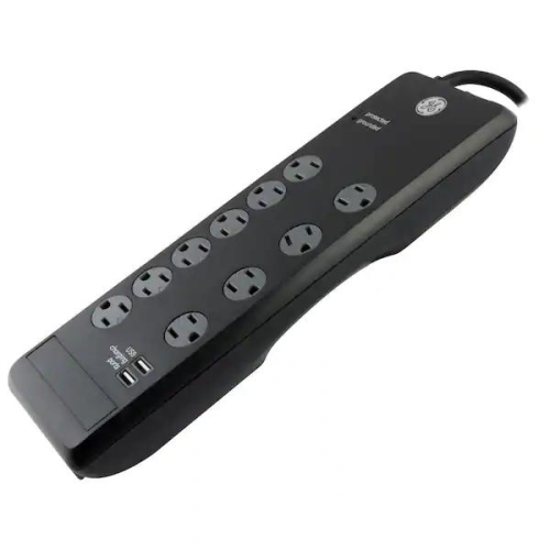 GE 13476 2 USB +10 AC Surge Protector2.1Amp 10watts 3000 Joules