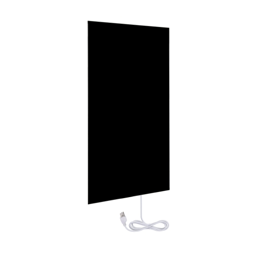 WarmlyYours Ember Glass Infrared Radiant Heat Panel, Black, Plug-In or Hardwired, 800W, 47" x 24"