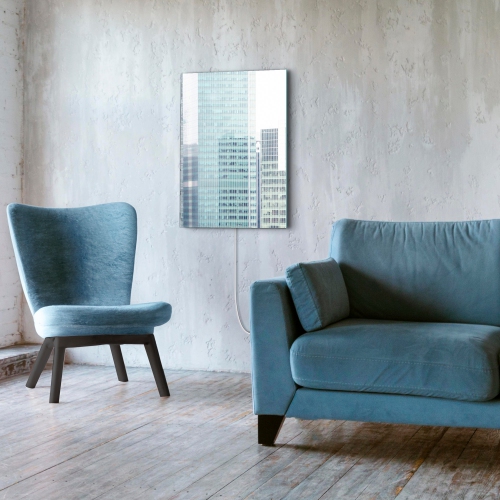 Warmlyours – panneau chauffant infrarouge radiant, enfichable ou câblé, 600 W, 35 x 24 po