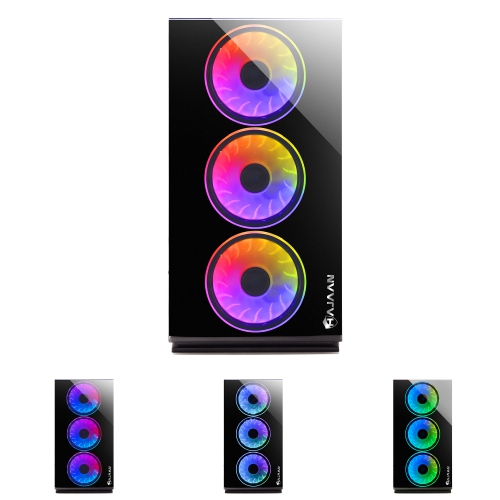 HAJAAN Gaming PC - RX 580 8GB, Intel Core i7, 16GB Memory, 512GB SSD, Win 10 Pro, RGB + Keyboard & Mouse, Headset by HAJAAN - Refurbished condition - Image 4