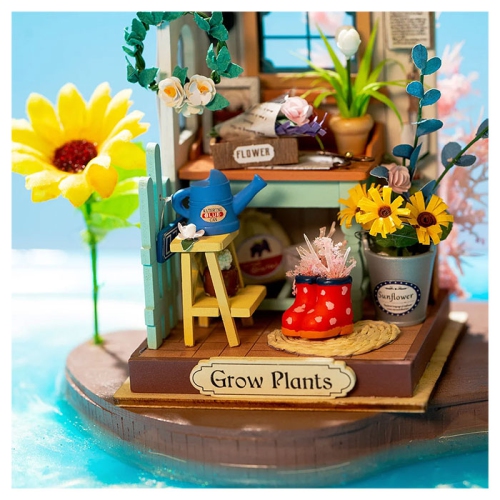 Mind Games 3D Wooden Puzzle Dreaming Terrace Garden Model Kit for Adults Wooden Craft Puzzle for Teens for Kids