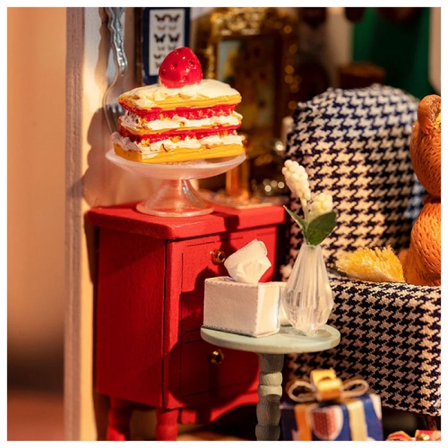 Mind Games 3D Wooden Puzzle Holiday Living Room Model Kit for Adults Wooden Craft Puzzle for Teens for Kids