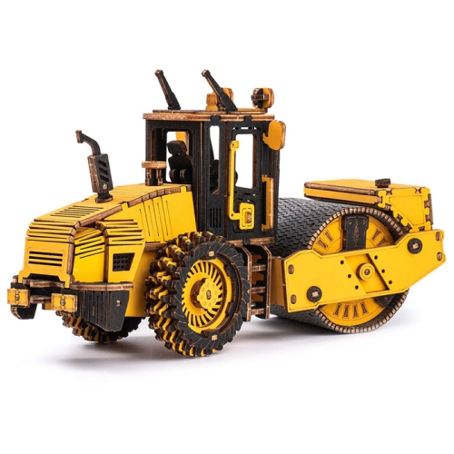 MIND GAMES  3D Wooden Puzzle Road Roller Model Kit for Adults Wooden Craft Puzzle for Teens for Kids