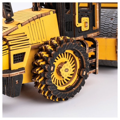 Mind Games 3D Wooden Puzzle Road Roller Model Kit for Adults Wooden Craft Puzzle for Teens for Kids