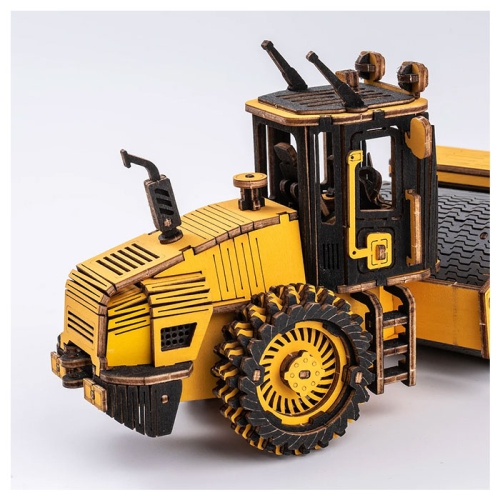 Mind Games 3D Wooden Puzzle Road Roller Model Kit for Adults Wooden Craft Puzzle for Teens for Kids