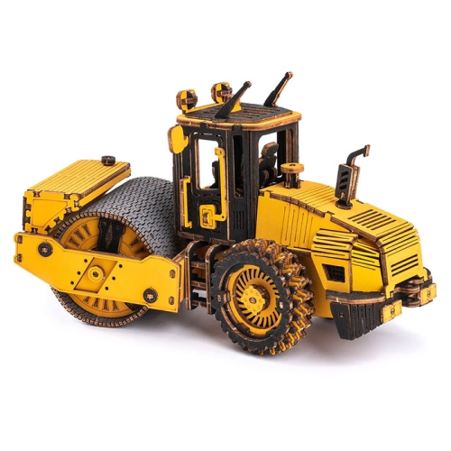 Mind Games 3D Wooden Puzzle Road Roller Model Kit for Adults Wooden Craft Puzzle for Teens for Kids