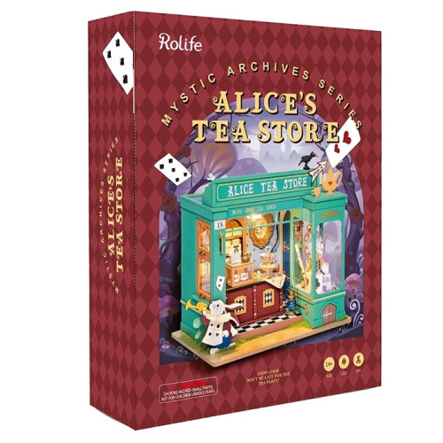 Casse-tête en bois de 3D pièces du magasin de thé Alice de Mind Games pour adultes Casse-tête en bois pour adolescents pour enfants