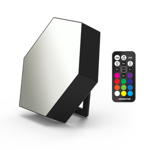 LAMPE MIROIR MULTICOLORE 3D RECHARGEABLE MLB7-1058-RGB DE MONSTER, RÉACTIVE AU SON
