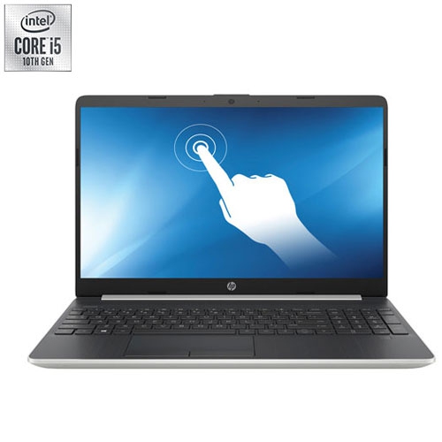 HP 15.6" Touchscreen Laptop - Silver (Intel Core i5-10210U/1 HDD/8 RAM/Windows 10) by HP - Refurbished condition - CA$449.99