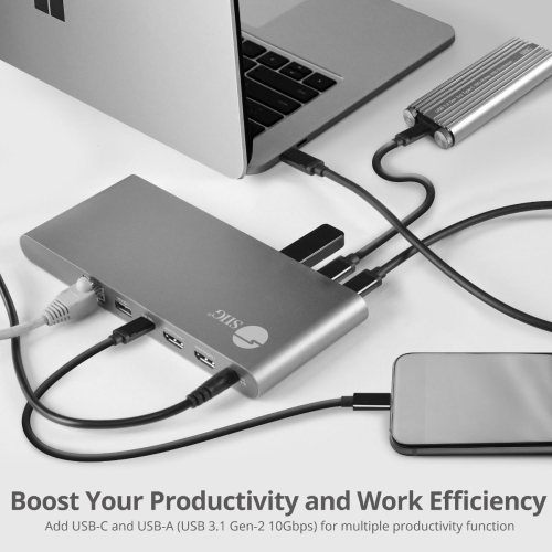 SIIG JU-DK0N11-S1 USB-C Dual Video MST Docking Station