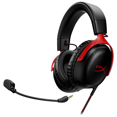 Image 4 of 10.. HyperX Cloud III Gaming Headset - Black/Red