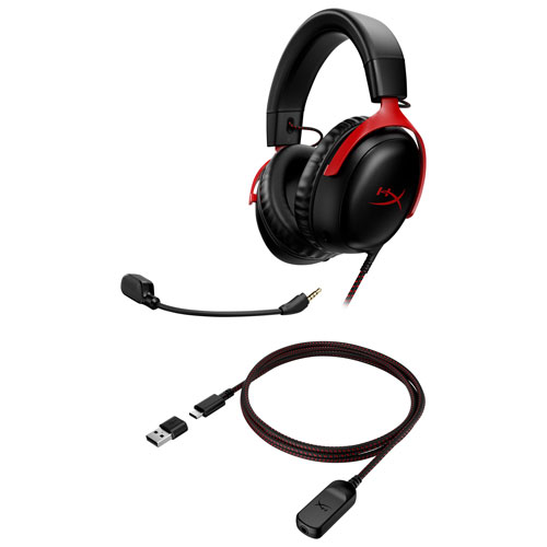 Image 7 of 10.. HyperX Cloud III Gaming Headset - Black/Red