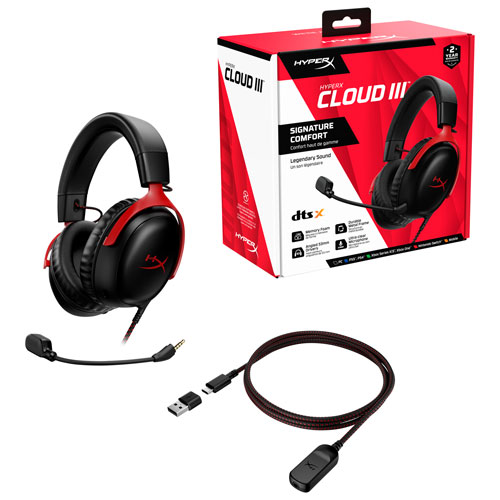 Image 8 of 10.. HyperX Cloud III Gaming Headset - Black/Red