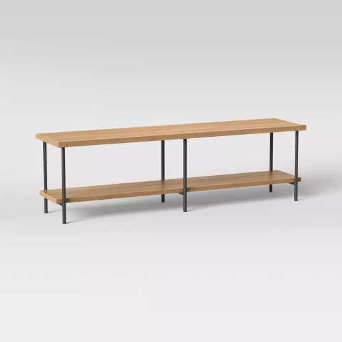 Image 1 de 5.. Meuble en bois et en métal pour téléviseur de 60 po ou moins