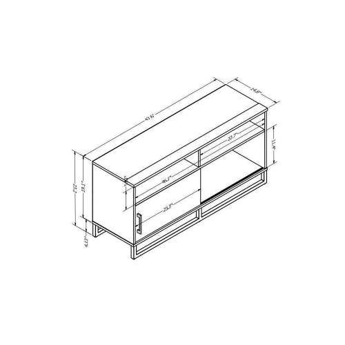 Mixed Material Tv Stand For Tvs Up To 54" Gray - Room Essentials