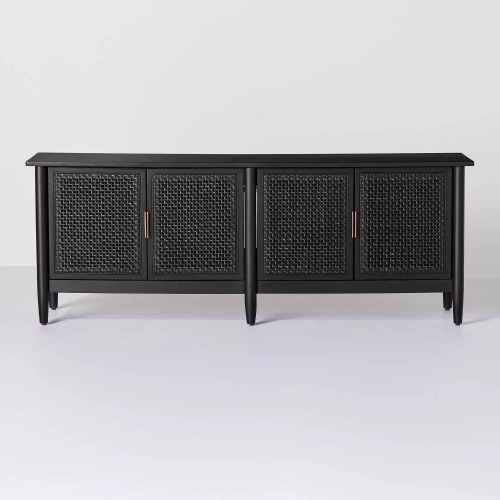 Wood & Cane Media Console Black - Hearth & Hand